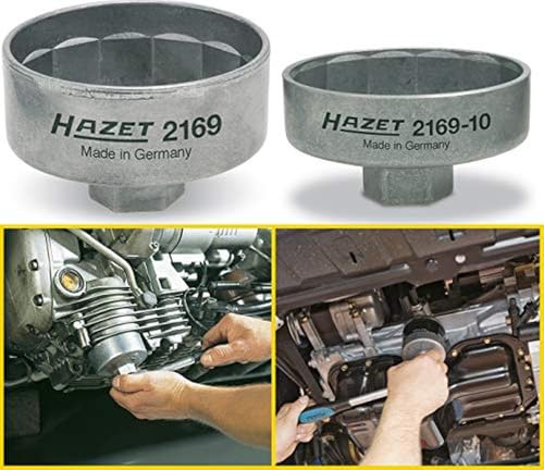 Hazet 2169-10 Öl-Filterschlüssel, Ölfilter-Durchmesser: 74,4 mm (geringe Bauhöhe)