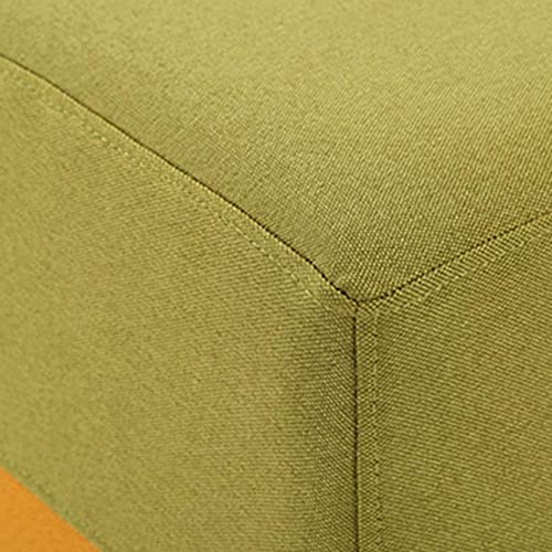 Taburete para pies de madera maciza con funda de tela lavable en 2 tamaños 6