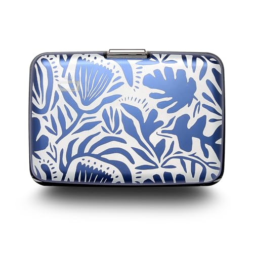 ÖGON -DESIGNS- Porte-Cartes en Aluminium avec Fermoir en métal, Protection RFID Contre la fraude et la démagnétisation, Portefeuille Compact, modèle Smart Case...
