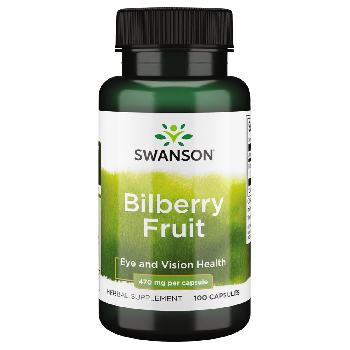 Swanson Bilberry Fruit 470 Milligrams 100 Capsules
