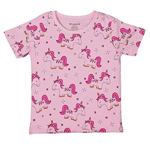 Image of Be Awara Kids Printed Half Sleeves T-shirt & Shorts Clothing Sets, 100% Cotton Soft Unisex Cord Set, Comfortable Wear for Kids With Cool Prints, Everyday Casual Wear for Boys & Girls