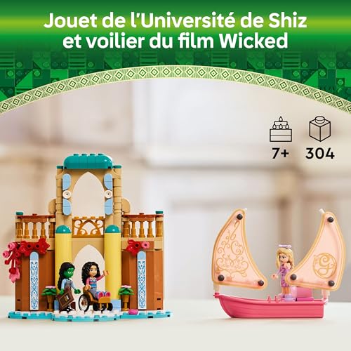 LEGO Wicked Glinda, Elphaba & Nessarose à l’Université de Shiz - Jouet de Construction avec Bateau, 3 Mini-Poupées & Accessoires Amusants - Cadeau pour Fille & Fans du Film dès 7 Ans 75681