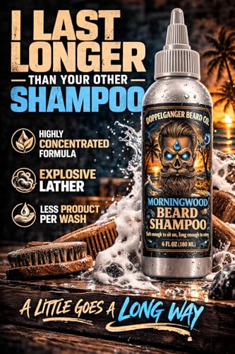 Image of Beard Shampoo - Beard Wash That Actually Softens and Conditions, Dandruff & Itch Control, One Bottle Lasts 3-4 Months, Sulfate Free & Paraben Free, Aloe & Apple Cider Vinegar (Naughty Nectar)