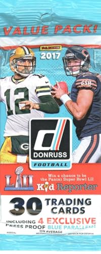 2017 Donruss Football EXCLUSIVE HUGE Factory Sealed Jumbo Fat Pack with 30 Cards! Look for Rookie & Autos of Patrick Mahomes Cooper Kupp Deshaun Watson Christian McCaffrey & Many More!