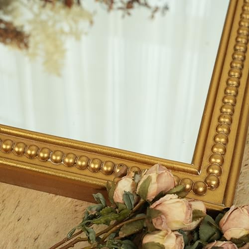 Image of ZIYOO French Vintage Ornate Arched Wall Mirror, Gold Framed Decorative Mirror, Ornate Baroque Accent Mirror for Living Room, Bedroom, Entryway, Fireplace, 42.5 inch x 32 inch