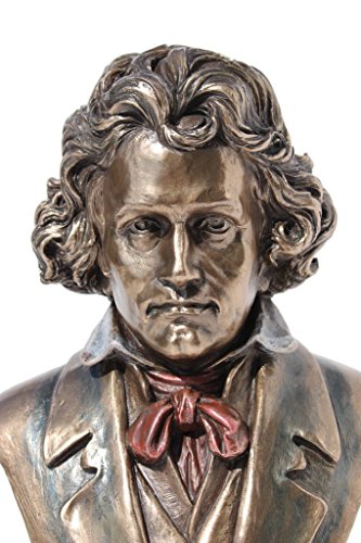 Estatua de Ludwig Van Beethoven 16.5 cm Bronce miniatura 3