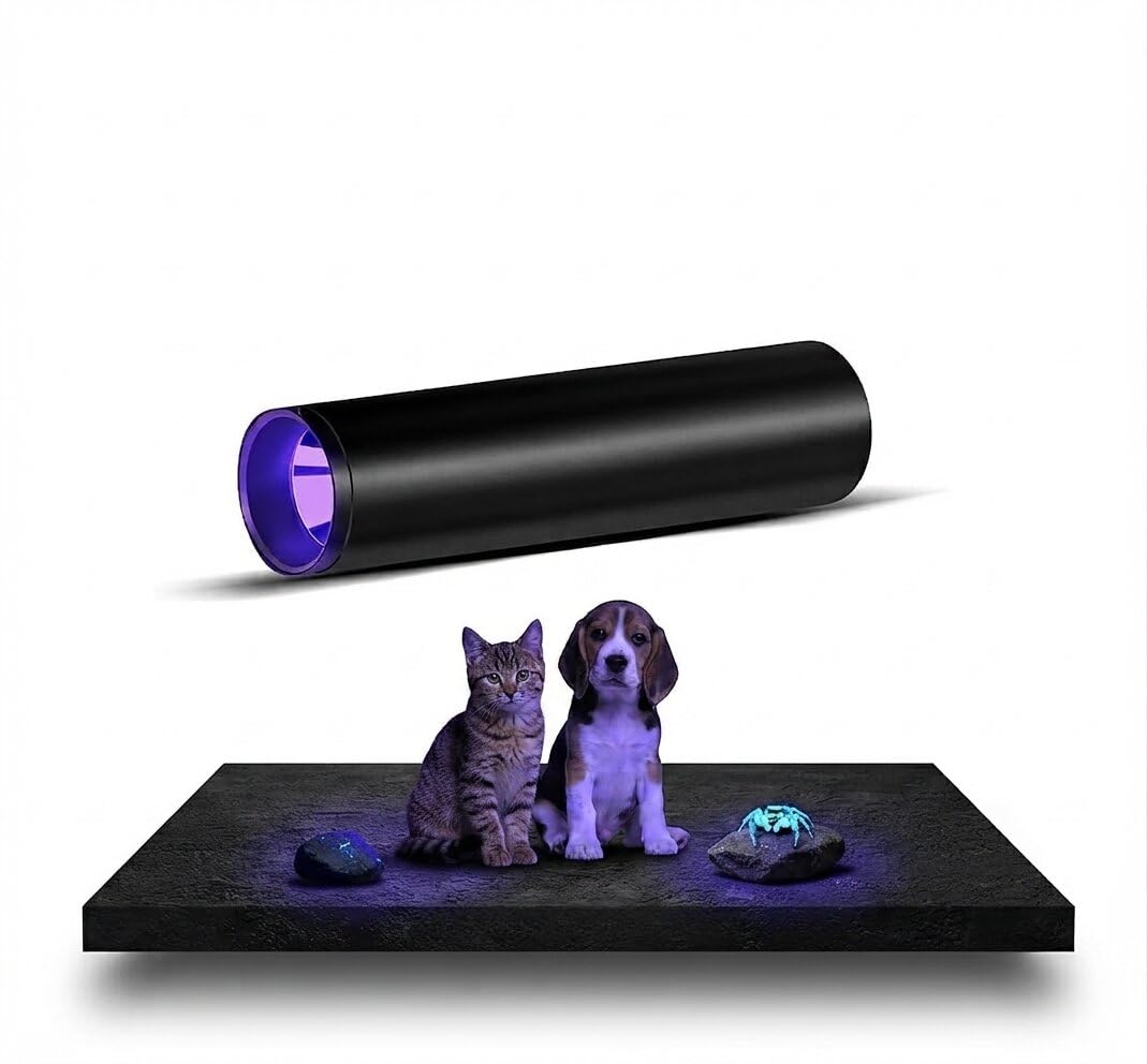 KRLZ Black Light UV Flashlight, Rechargeable 365nm Ultraviolet Light, Mini & Powerful LED Blacklight for Dog/Cat Pet Urine, Gel Nail Curing, Scorpion Finder-picture-43