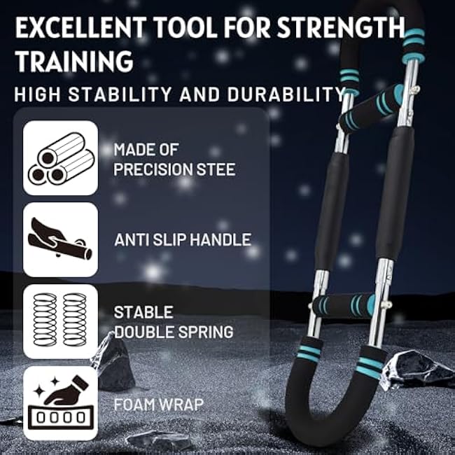 Twister Arm Trainer, Adjustable Chest Training Device Arm and Hand Muscle Trainer, Portable Forearm Trainer, Removable Design, Chest Workout Strength Training Device for Home