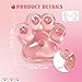 Chicooan Large Cat Paw Taba Squishy Big Squeeze Toys 5-inch Strawberry Pink Cute Fufu Squishy Sensory Stress Relief Fidget Toys for Party Favors Sensory Anxiety Toys for Adults (Strawberry)