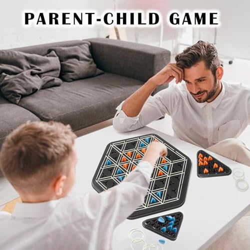 Juego de mesa Chain Triangle Chess Game estrategia familiar miniatura 4