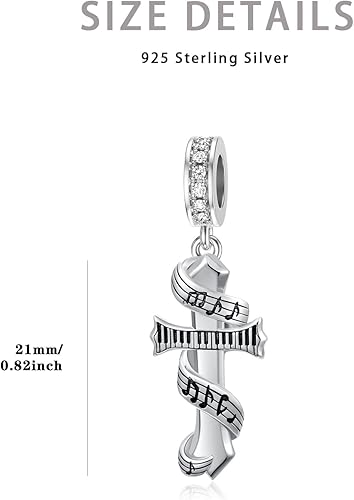 Miniatura 6 de PELOVNY Dragonfly Music Charm Bead for Bracelet S925 Sterling Silver Music Note Dragonfly Bracelet Charm Dragonfly Jewelry for Women
