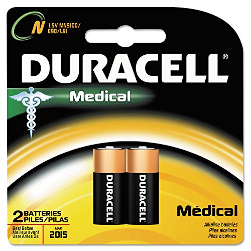 Duracell MN9100B2PK Coppertop Alkaline Medical Battery, N, 1.5V, 2/Pk