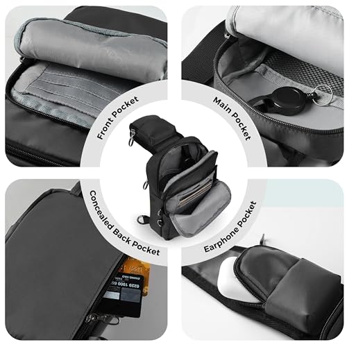 VADOO Sling Bag with Zipper Lock