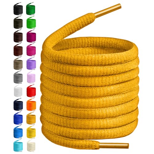 Image of BIRCH's Oval Shoelaces 27 Colors Half Round 1 /4 inch Shoe Laces 4 Different Lengths