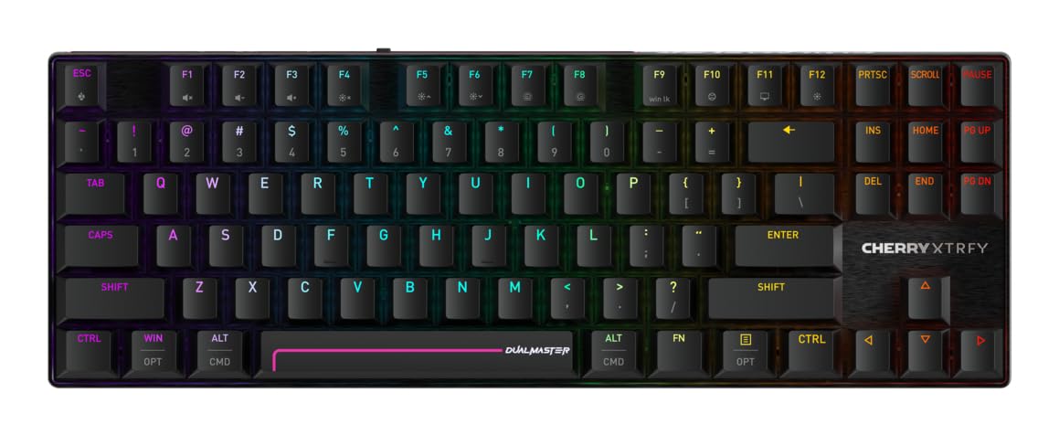 CHERRY Xtrfy MX 8.2 Pro TMR Wireless, Magnetic/Mechanical TKL Gaming Keyboard, US Format (QWERTY), Hot Swappable CHERRY MK CRYSTAL Switches, Black