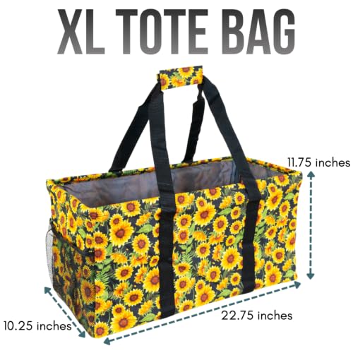Image of Extra Large Utility Tote Bag - Oversized Collapsible Pool Beach Canvas Basket