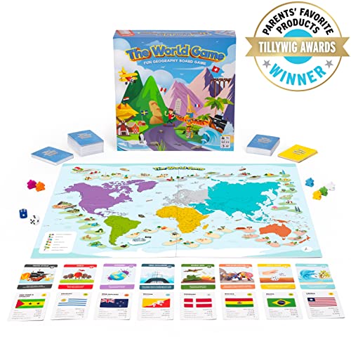 The World Game - Fun Geography Board Game - Educational Game for Kids & Adults - Cool Learning Gift Idea for Teenage Boys & Girls