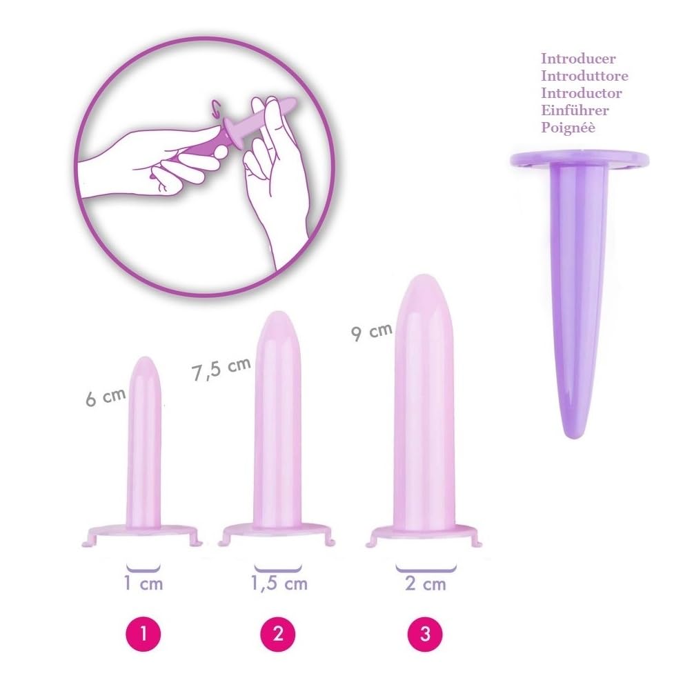 Med Italia Service - Vaginaldilatatoren zur Linderung von Beckenschmerzen bei Vaginismus oder Vulvodynie - Kit mit 3 Einheiten (VELVI MINI)