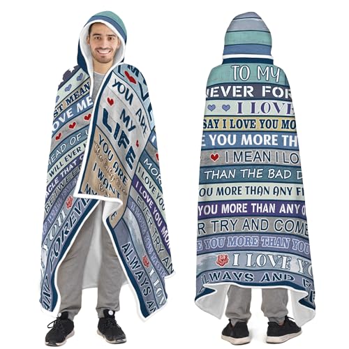 Hexagram Husband Gifts for Man, Wearable Blanket, Husband Birthday Gifts from Wife, Best Husband Ever Gifts, Presents for Husband Blanket 72 x 48 inch, D-men