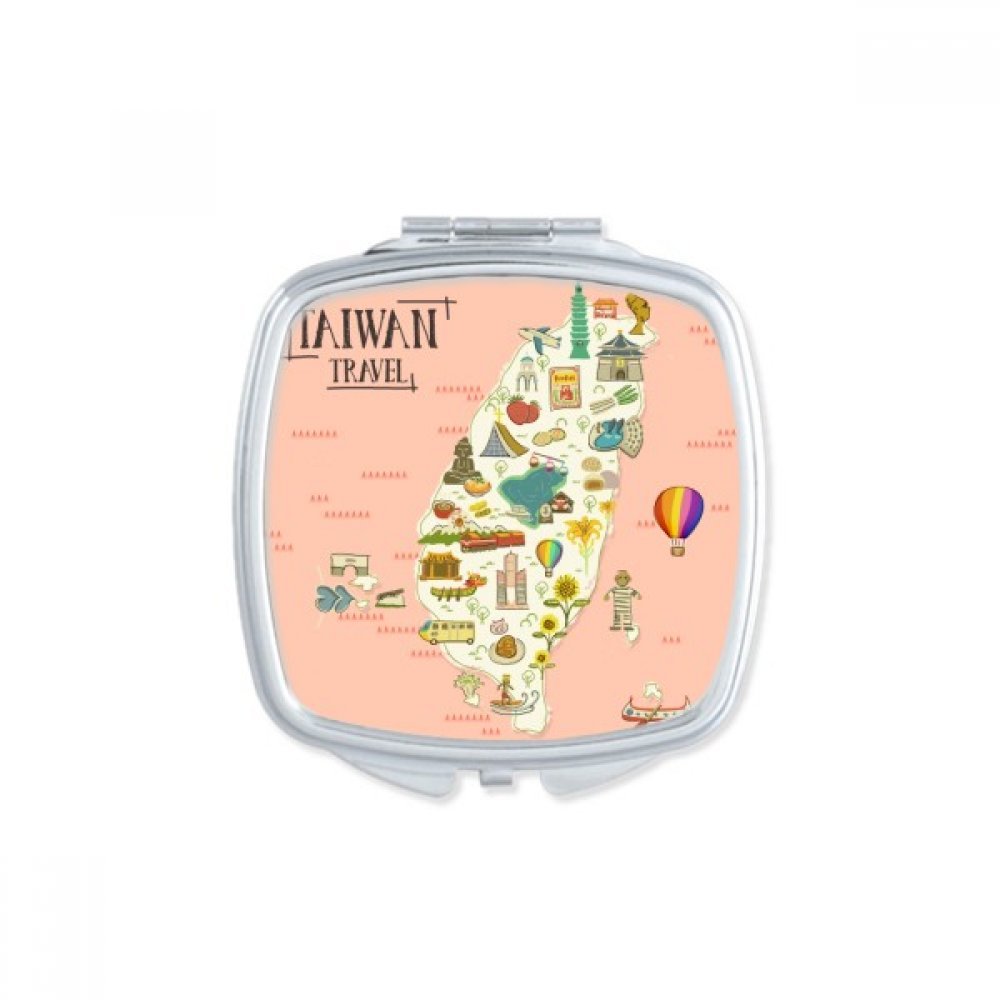 Miroir de poche Taiwan Voyage pour retouches maquillage en déplacement