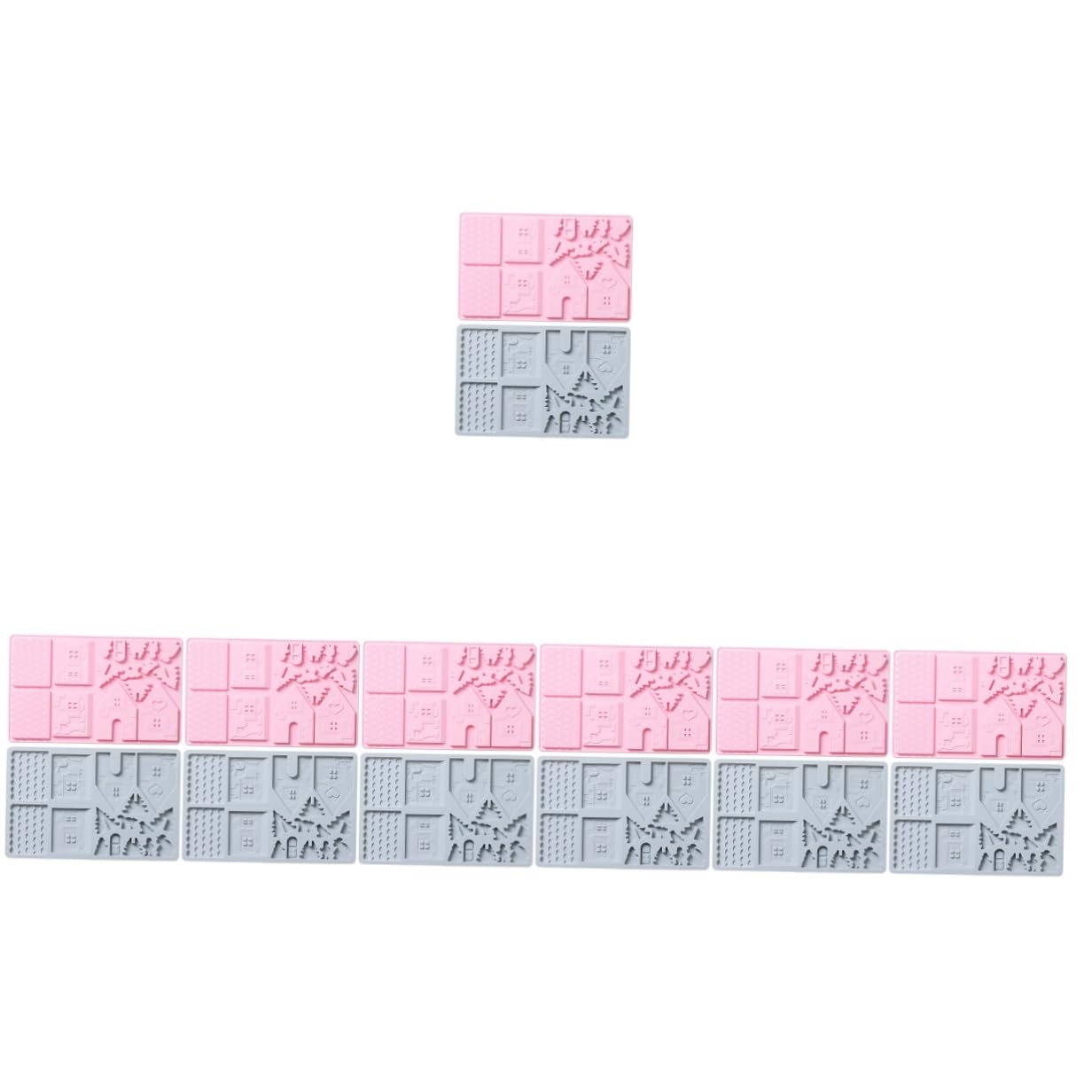 Alipis 7 Juegos Herramientas para Hornear Pasteles Forma De Hacer Dulces Molde para Muffins De Navidad Barra Xmas Cortadores De Galletas Molde De Silicona para Galletas Blue 2 Piezas * 7