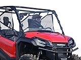 SuperATV Heavy Duty Clear Scratch Resistant Full Windshield for 2016+ Honda Pioneer 1000/1000-5 |...