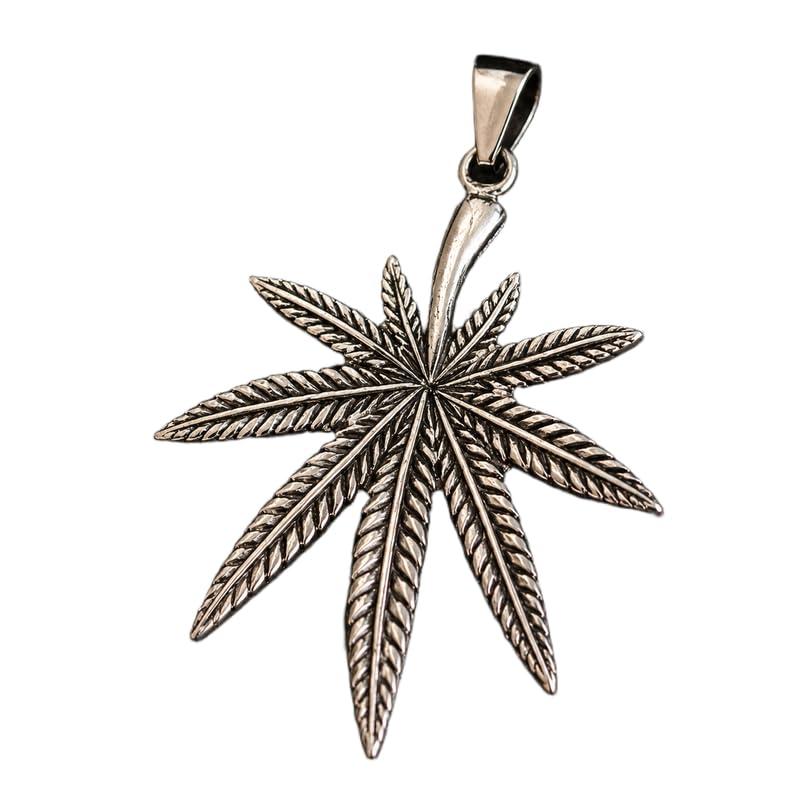 Stainless Steel Cannabis Leaf 48X36mm Pendant Silver Plated Charm Necklace Without Chain Handmade For Men & Women Power Symbol Meaningful Jewelry |LK_SSC_0016-image-12