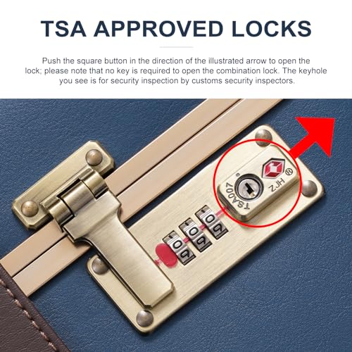 urecity Vintage Luggage Sets of 5 Piece, 20-Inch and 26-Inch Rolling Luggage, 12.5-Inch Cosmetic Train Case, 16-Inch Carry-On Nonwheeled4