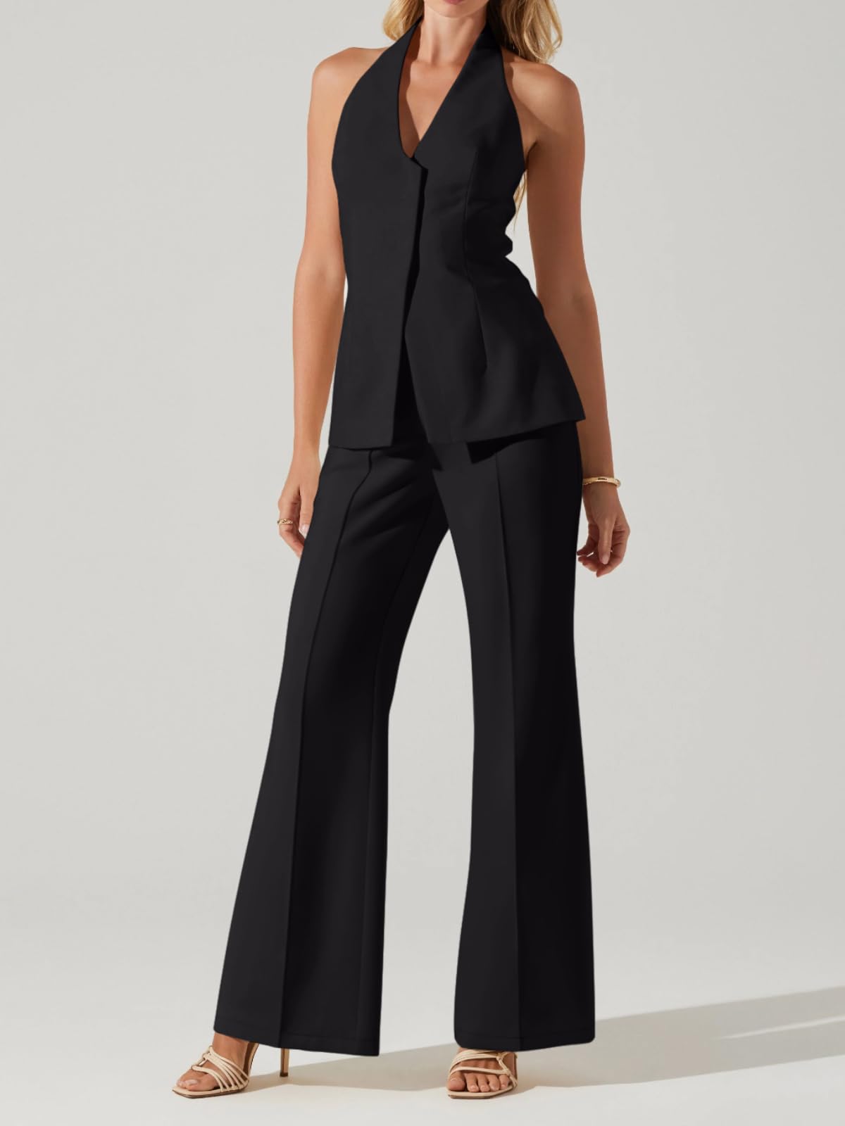 NIMIN Womens Dress Pants High Waisted Business Casual Flare Pants Work Trousers 2025 Fashion Outfits with Pockets