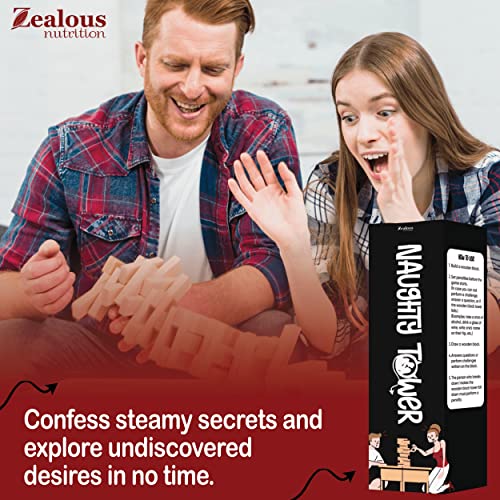 The Naughty Tower Stacking Wooden Blocks Game for Adults Couple Dare