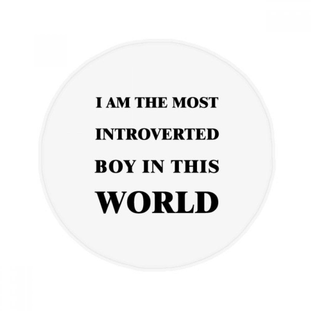 Tapis de salon rond 50x50cm Je suis Le Introverti Boy une idée cadeau originale pour l'entrée