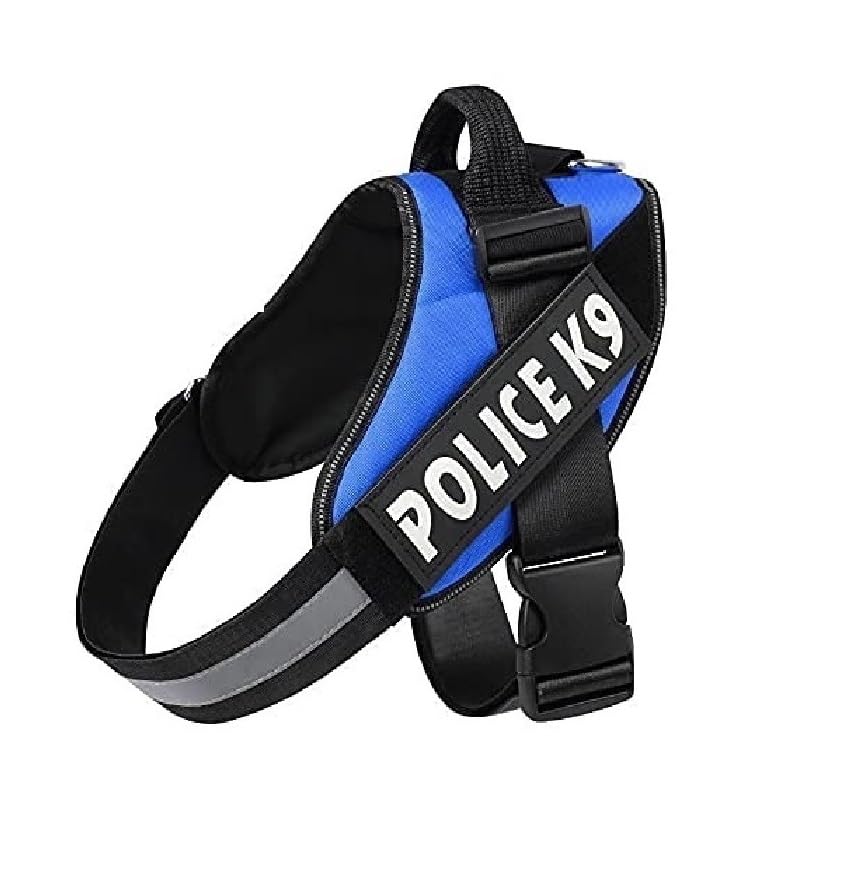 Breedo Police K9 Dog Harness - Dog Body Belt for Dogs - Body Harness for Dogs - Dog Chest Belt for Dogs - Small Dogs(Blue) (B0CQXF6BJW) Amazon Price History, Amazon Price Tracker