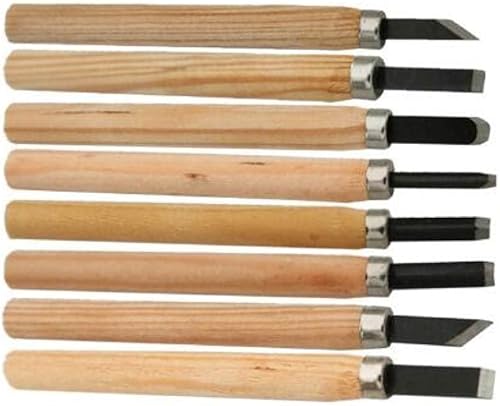 12 unids/8 cuchillos de cinceles de tallado de madera para herramientas básicas de corte de madera y herramientas de mano detalladas para