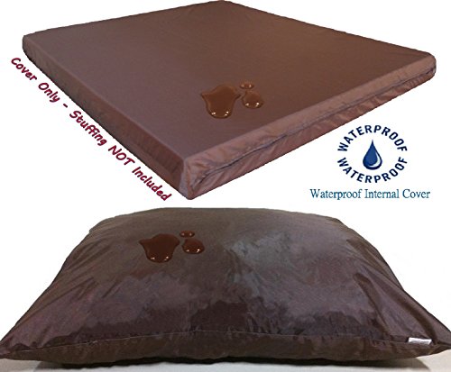 Dogbed4less-DIY-Pet-Bed-Pillow-Brown-MicroSuede-Duvet-Cover-and-Waterproof-Internal-case-for-Dog-and-Cat-at-37X27X4-Inch-Covers-only - Cucciolini Doodles   Dogbed4less-DIY-Pet-Bed-Pillow-Brown-MicroSuede-Duvet-Cover-and-Waterproof-Internal-case-for-Dog-and-Cat-at-37X27X4-Inch-Covers-only