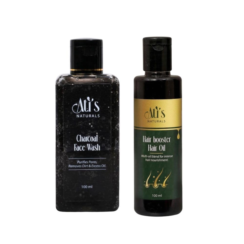 Charcoal Face Wash & Hair Booster Hair Oil Combo | Deep Cleansing & Hair Nourishment | 100ml + 100ml-image-36