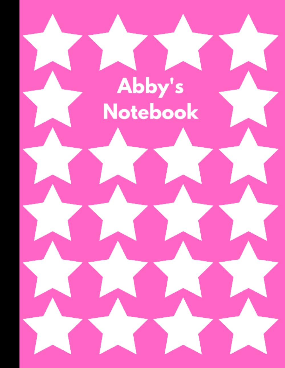 Abby's Notebook: Personalised Pink Star Inspired Lined Journal