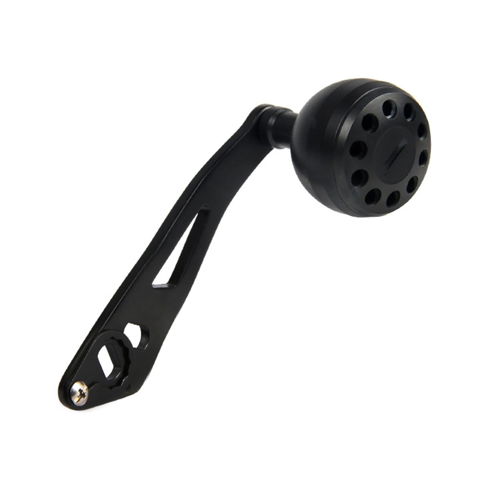 Nawwgy Single Fishing Reel Handle Metal Fishing Reel Replacement Fishing Tackle Tools for Reel Modified Metal Grip Rocker Drum Wheel Water Drop Wheel