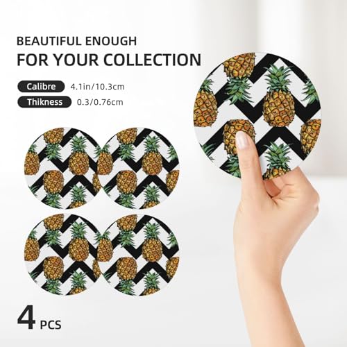 Sous-verres céramique ananas été dessous de verre décoratif table - 4