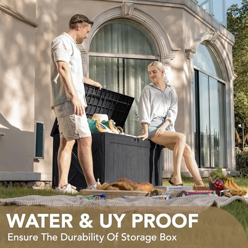 Devoko-120-Gallon-Deck-Box-Resin-Outdoor-Storage-Box-Waterproof-Large-Black Devoko 120 Gallon Deck Box Resin Outdoor Storage Box Waterproof Large Black