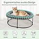 GUUSII HOME Erhöhtes Katzenbett katzenhängematte für Große Katzen Bett Katzenliege Kätzchen Hängematte Katzensofa Hohes Welpenbett Couch mit Robust Metallrahmen Waschbares Kissen 58.5*43*21 cm (Grau)