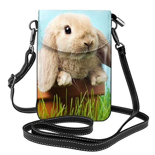 Sac à bandoulière pour femme motif pastèque et lapin sur gazon