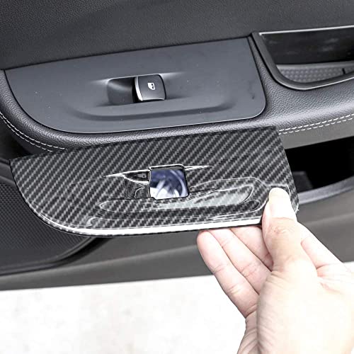 YUECHI Carbon Fiber Style ABS Car Styling Inner Window Lift Switch Button Frame Cover Trim Sticker for Alfa Romeo Giulia 2017 2018 2019 Auto Interior Accessories