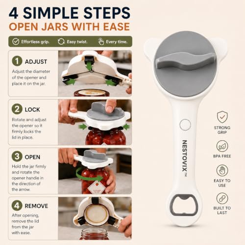NESTOVIX adjustable jar opener details