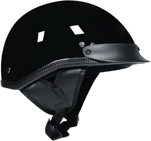 Miniatura 4 de Motorcycle Half Helmet, DOT Vintage Open Face Half Shell Low-Profile Skull Cap Moped Beanie Novelty Helmet for Adult Men Women