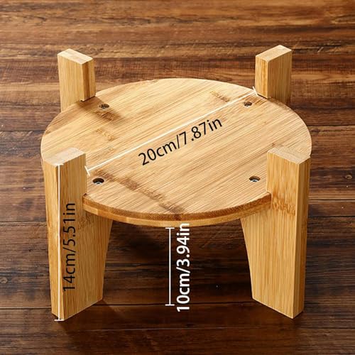 Support de distributeur de boissons en bois avec base ronde pour buffet