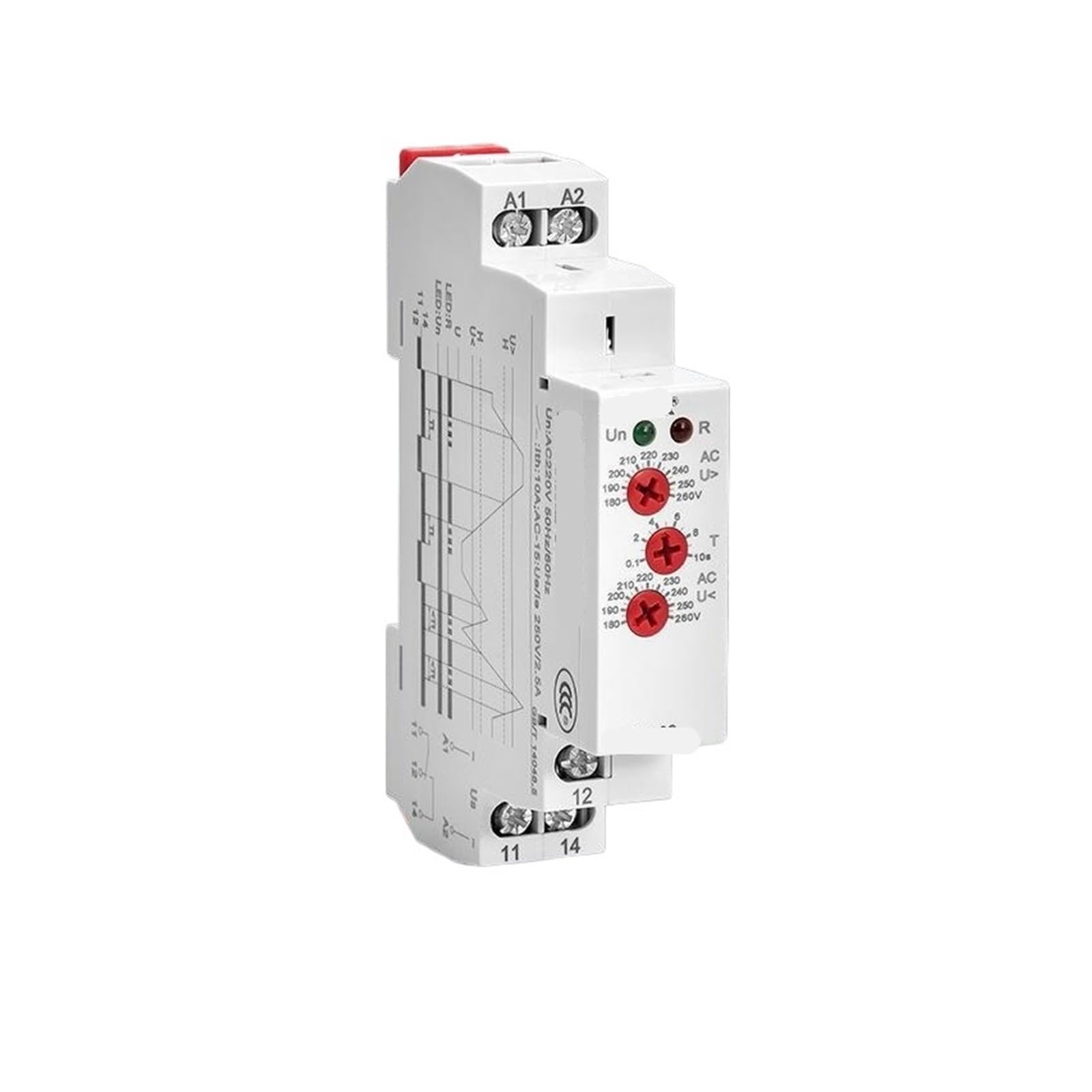 Relais de tension monophasé GRV8-02 protecteur 220V