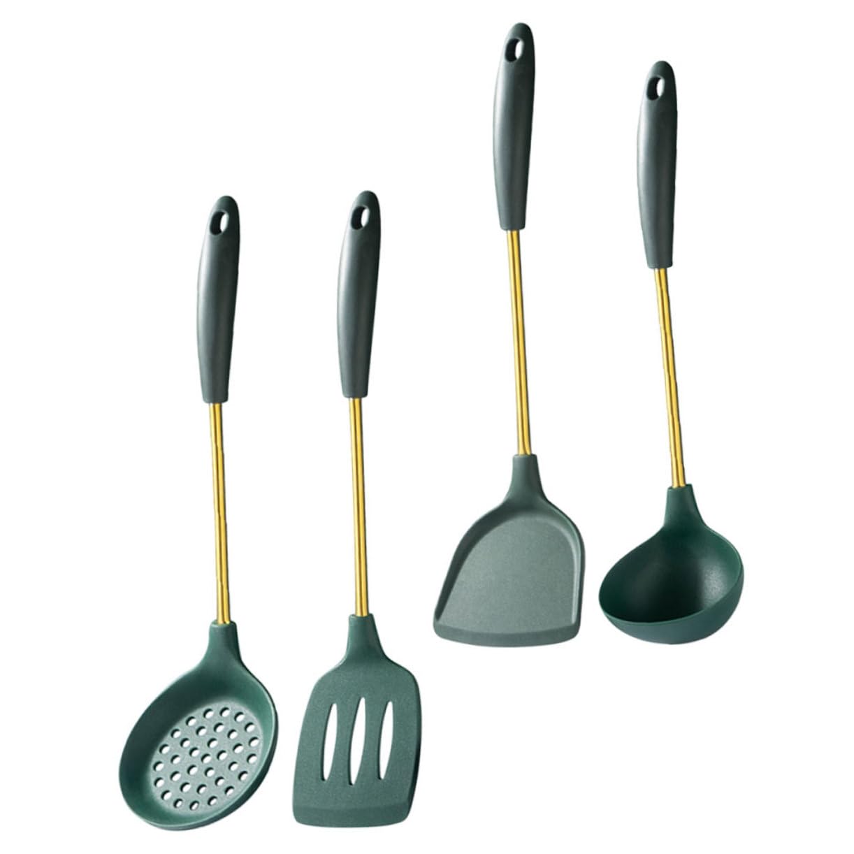LIFKOME Utensilios De Cocina Espátula y Cuchara Resistentes Al Calor Antiadherentes