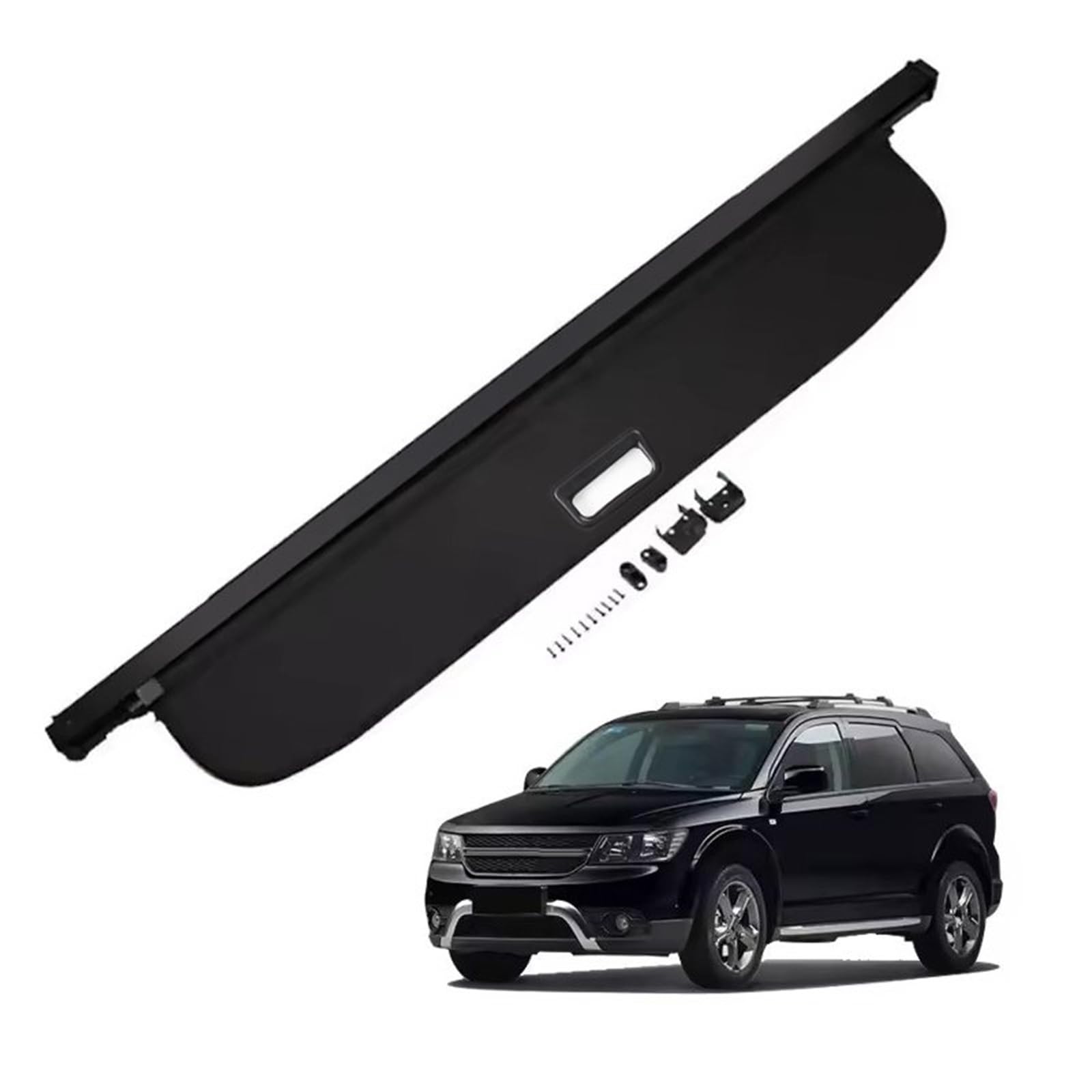 Einziehbare Kofferraum-Frachtabdeckung Für Dodge Für Journey 7-Sitzer, Paketträger, Wasserdichter Schild, Privatsphäre Gepäckraumabdeckung