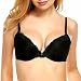 Elaver Womens Underwire Padded Half-Cup Bra 34D,Black,34D