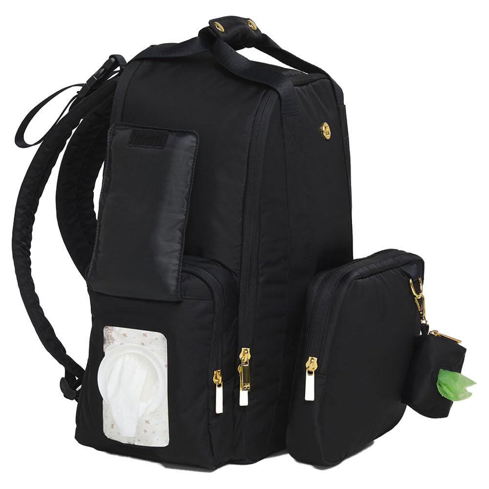 HUGGIES BACKPACK - CHANGING BAG, Black, One Size, Casual - Image 4